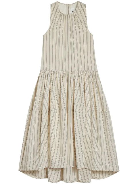 Jil Sander striped midi dress - Neutrals - zdjęcie produktu nr 1