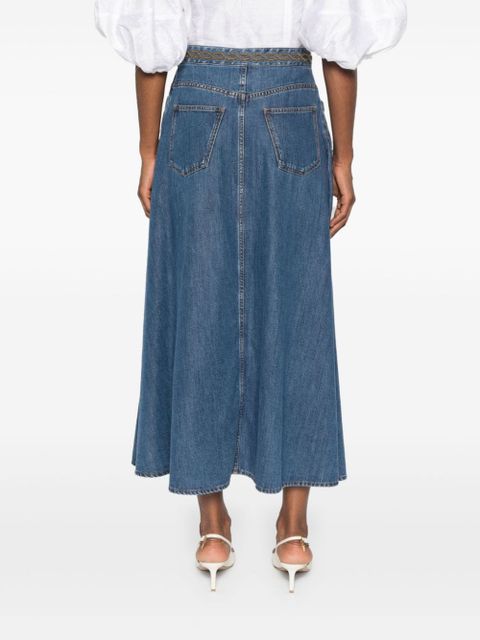 Valentino Garavani denim midi skirt - Blue