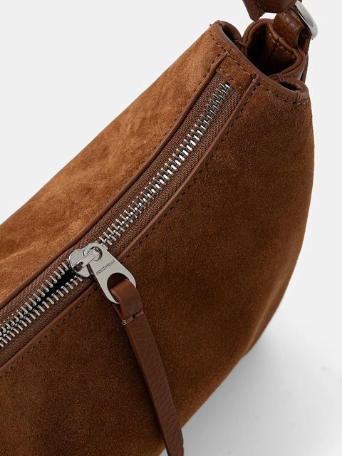 Coccinelle torebka zamszowa BOHEME SUEDE BIMATERIAL kolor brązowy E1.P6P.13.03.01 - zdjęcie produktu nr 2