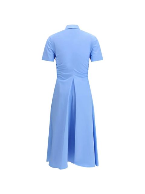 Alexander McQueen shirred shirt dress - Blue