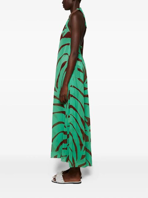 Johanna Ortiz abstract-print midi dress - Green