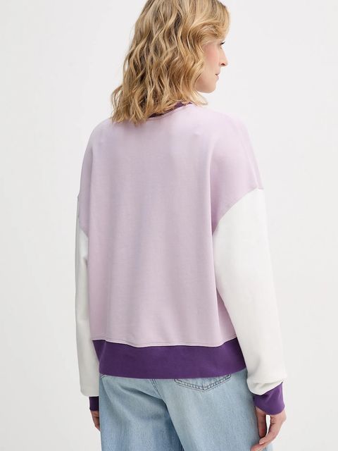 United Colors of Benetton bluza bawełniana dziecięca x Stranger Things damska kolor fioletowy wzorzysta 33NVD10BB