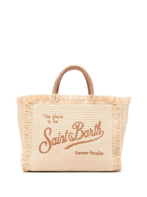 MC2 Saint Barth Colette fringed embroidered tote bag - Neutrals - zdjęcie produktu nr 1