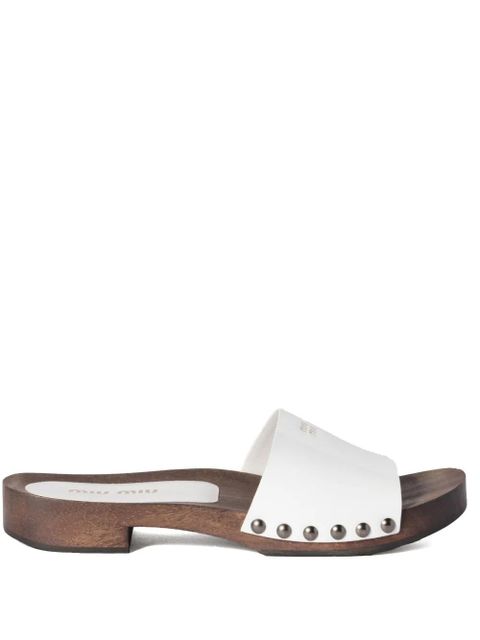 Miu Miu patent-leather clogs - White - zdjęcie produktu nr 1