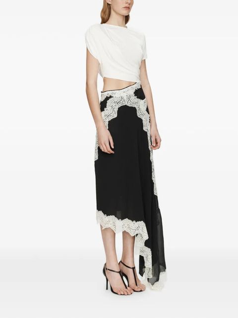 Christopher Esber twisted lace tee dress - Black