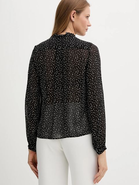 Tommy Hilfiger bluzka damska kolor czarny wzorzysta WW0WW47494