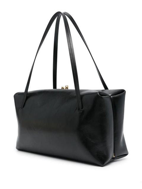 Jil Sander Goji leather shoulder bag - Black