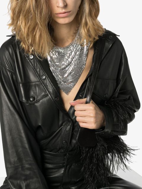 Rabanne draped mesh necklace - Silver - zdjęcie produktu nr 2