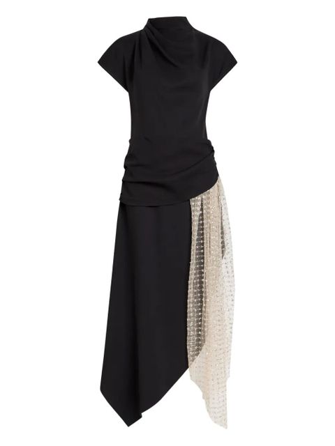 STAUD Effie asymmetric midi dress - Black - zdjęcie produktu nr 1