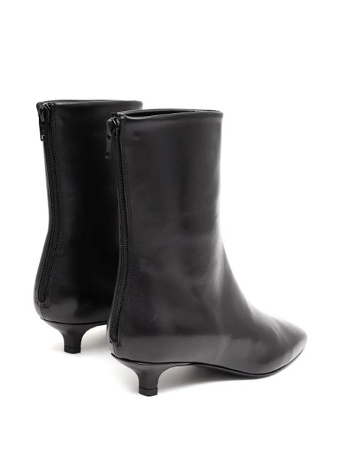 TOTEME rear-zip square-toe boots - Black