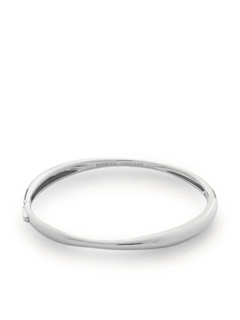 Monica Vinader Nura asymmetric thin bangle - Silver - zdjęcie produktu nr 1