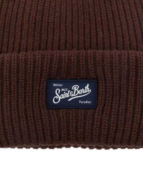MC2 Saint Barth ribbed patch hat - Brown