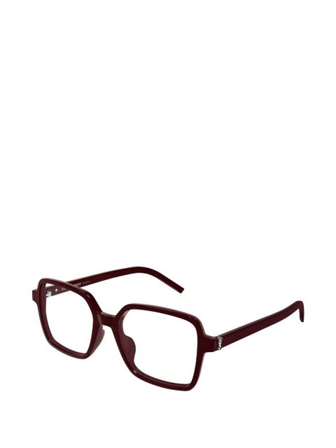 Saint Laurent Eyewear square-frame glasses - Red - zdjęcie produktu nr 2