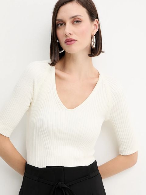 BOSS sweter damski kolor beżowy lekki 50542881