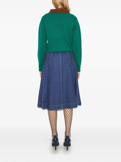 Tory Burch collared sweater - Green