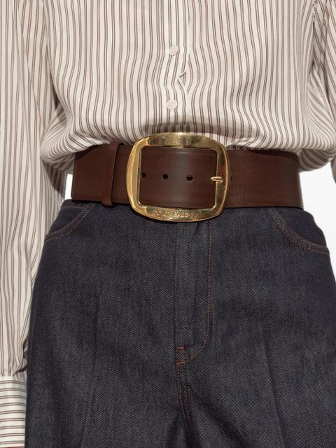 Dolce & Gabbana logo-lettering logo leather belt - Brown