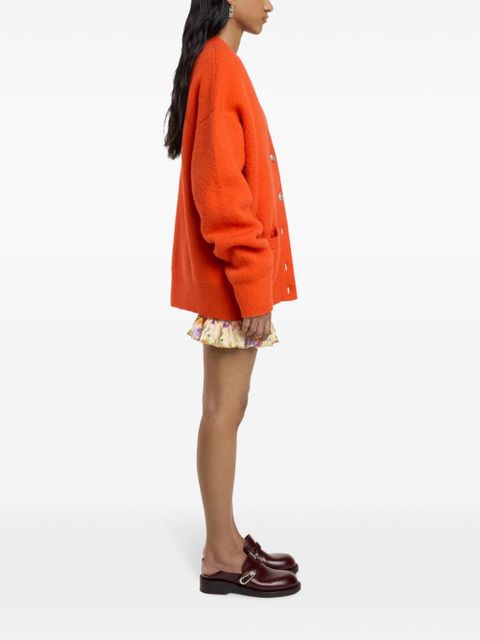 Rabanne oversized wool cardigan - Orange