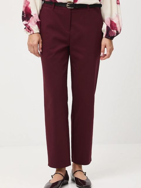 Medicine spodnie damskie kolor bordowy - zdjęcie produktu nr 2