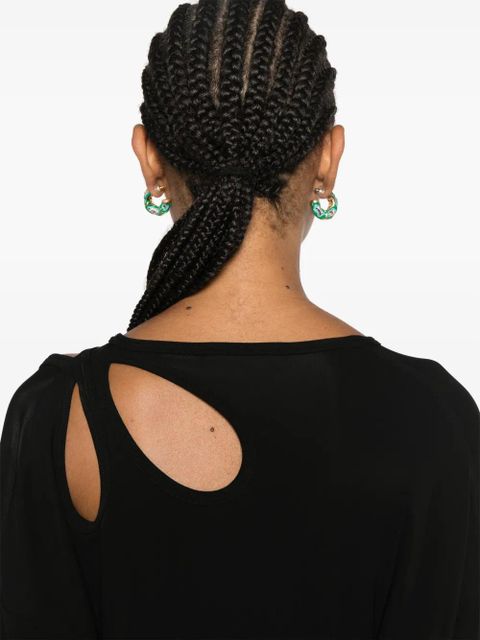 Victoria Beckham twist-detail jersey T-shirt - Black