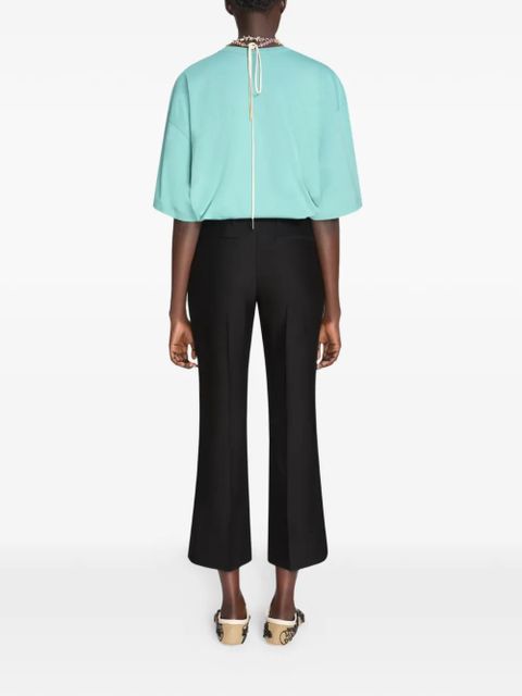 DRIES VAN NOTEN cropped tailored trousers - Black
