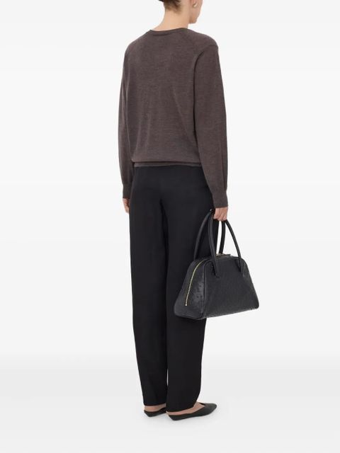 LouLou de Saison JULIO V-neck ribbed sweater - Brown