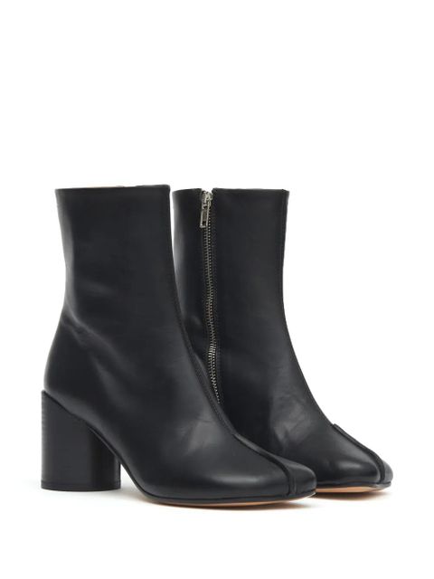 MM6 Maison Margiela stitch-out leather ankle boots - Black
