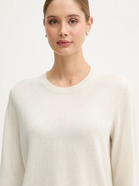 United Colors of Benetton sweter wełniany damski kolor beżowy 1002D10BG - zdjęcie produktu nr 2