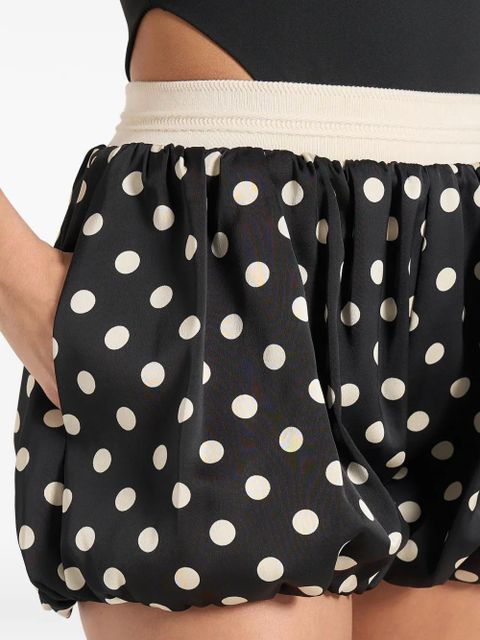 Manière De Voir Zoe polka-dot balloon shorts - Black