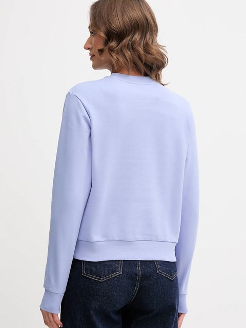 Lacoste bluza bawełniana damska kolor niebieski gładka SF5270 - zdjęcie produktu nr 2