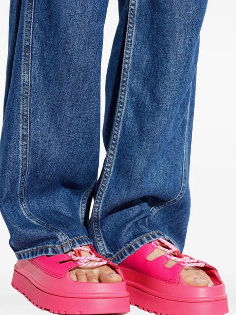 UGG GoldenGlow lace-up platform mules - Pink