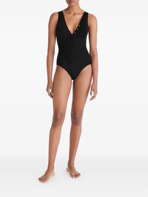 ERES Icône button tank one-piece swimsuit - Black