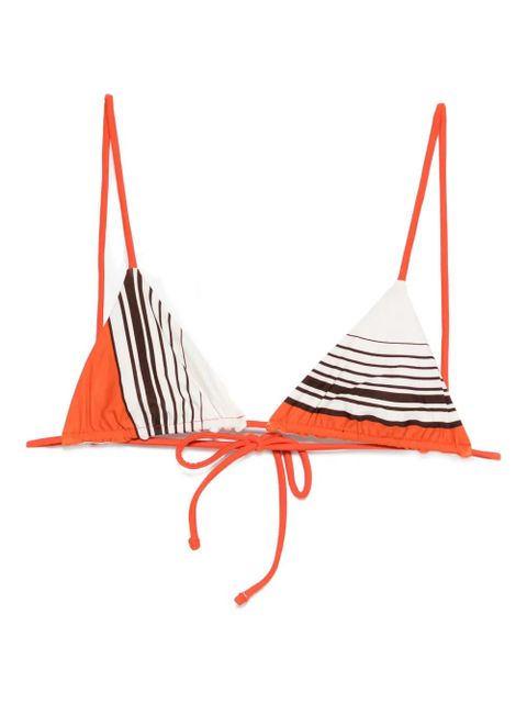 SIR. Destino striped-pattern triangle bikini top - White - zdjęcie produktu nr 1