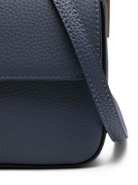 PINKO Love Birds buckle-embellished satchel - Blue