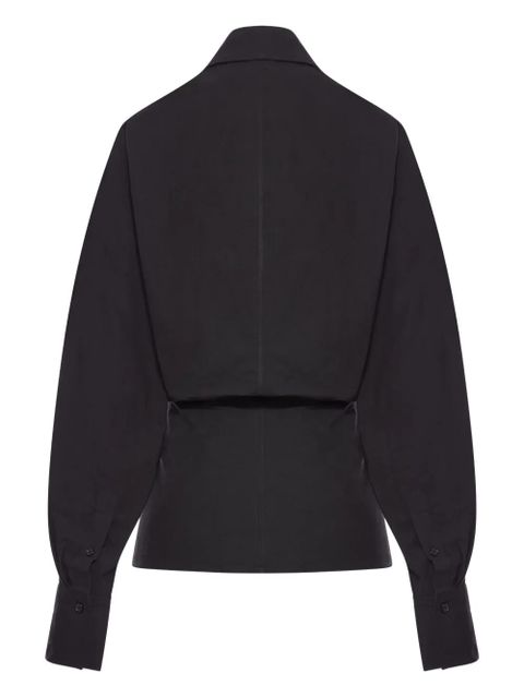 TOTEME asymmetric wrap blouse - Black - zdjęcie produktu nr 2