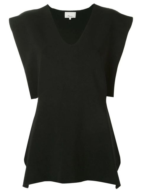 3.1 Phillip Lim V-neck sleeveless T-shirt - Black - zdjęcie produktu nr 1