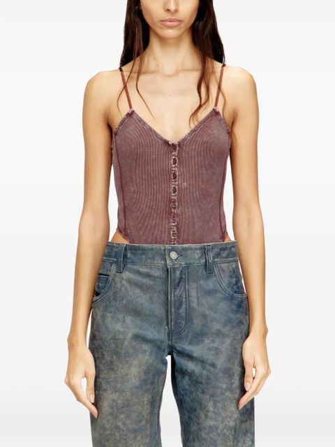Diesel T-Ley ribbed button bodysuit - Brown