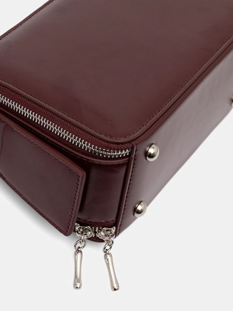 Answear.LAB torebka skórzana kolor bordowy