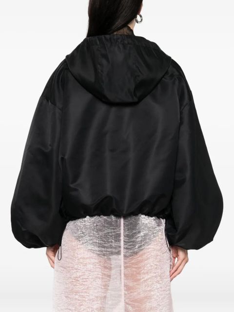 Cecilie Bahnsen hooded oversized jacket - Black