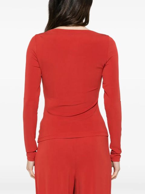 Max Mara ruched long-sleeves top - Red