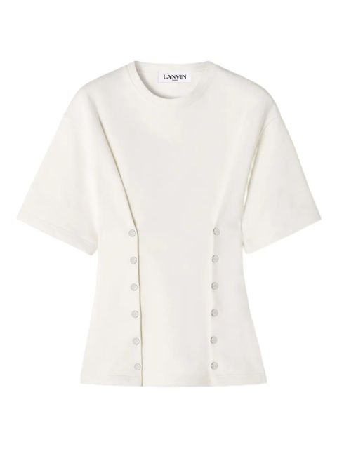 Lanvin button-detailed fitted top - White - zdjęcie produktu nr 1