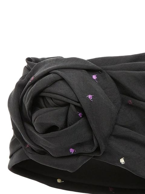 Maison Michel Hiromi ruched headband - Grey - zdjęcie produktu nr 2