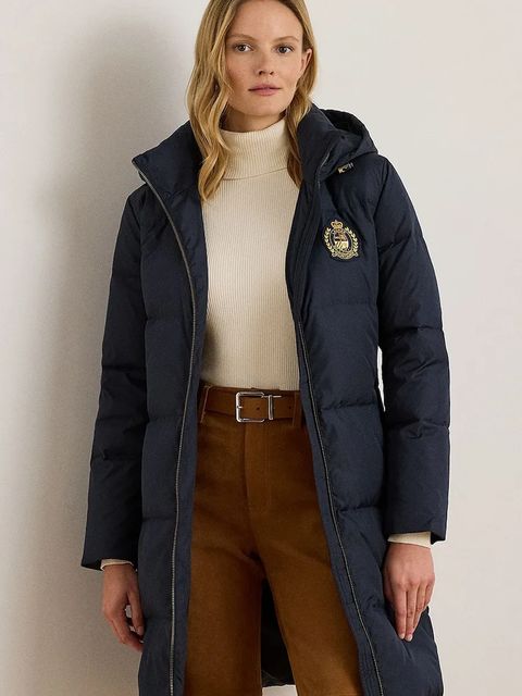 Lauren Ralph Lauren płaszcz kolor granatowy 297P04126