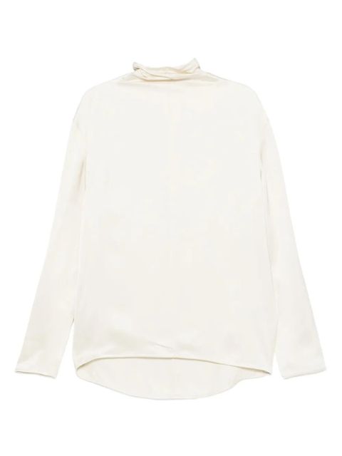 TOTEME high-neck blouse - Neutrals - zdjęcie produktu nr 1