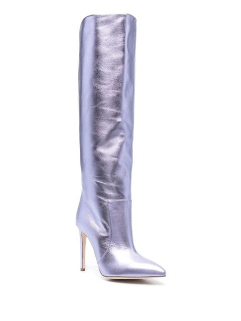 Paris Texas 115mm leather stiletto boots - Purple - zdjęcie produktu nr 2