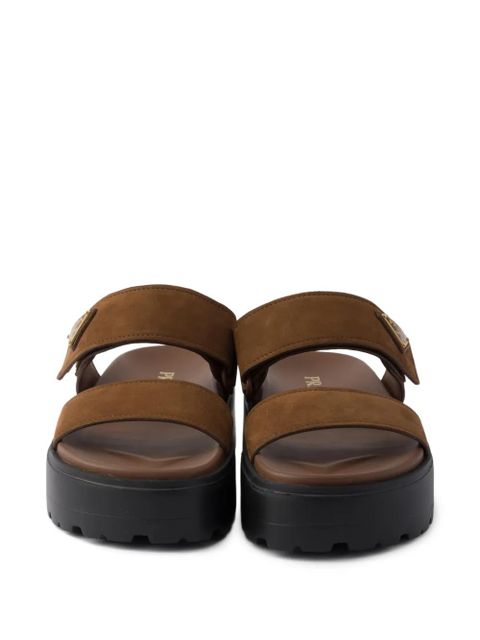 Prada nubuck slides - Brown