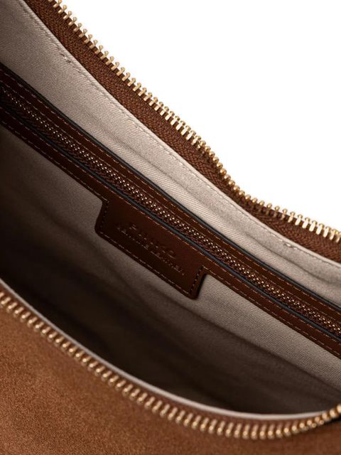 PINKO logo appliqué shoulder bag - Brown