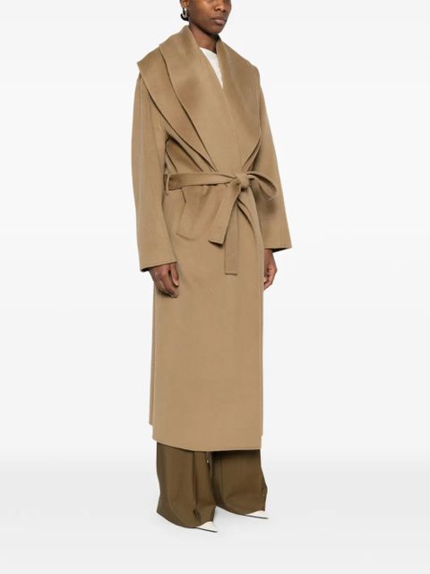 Róhe signature scarf coat - Brown