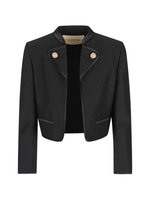 Valentino Garavani button-embellished cropped jacket - Black - zdjęcie produktu nr 1