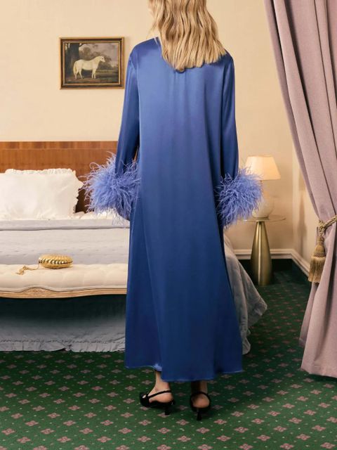 Sleeper Suzi detachable-feathers maxi dress - Blue - zdjęcie produktu nr 2