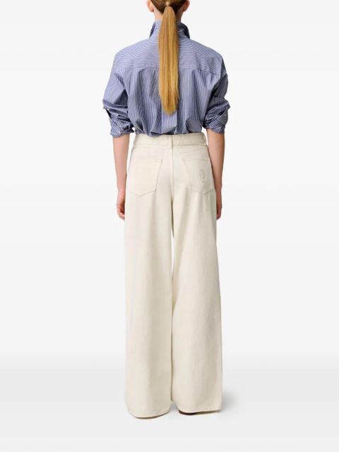 Claudie Pierlot patterned wide-leg jeans - Neutrals